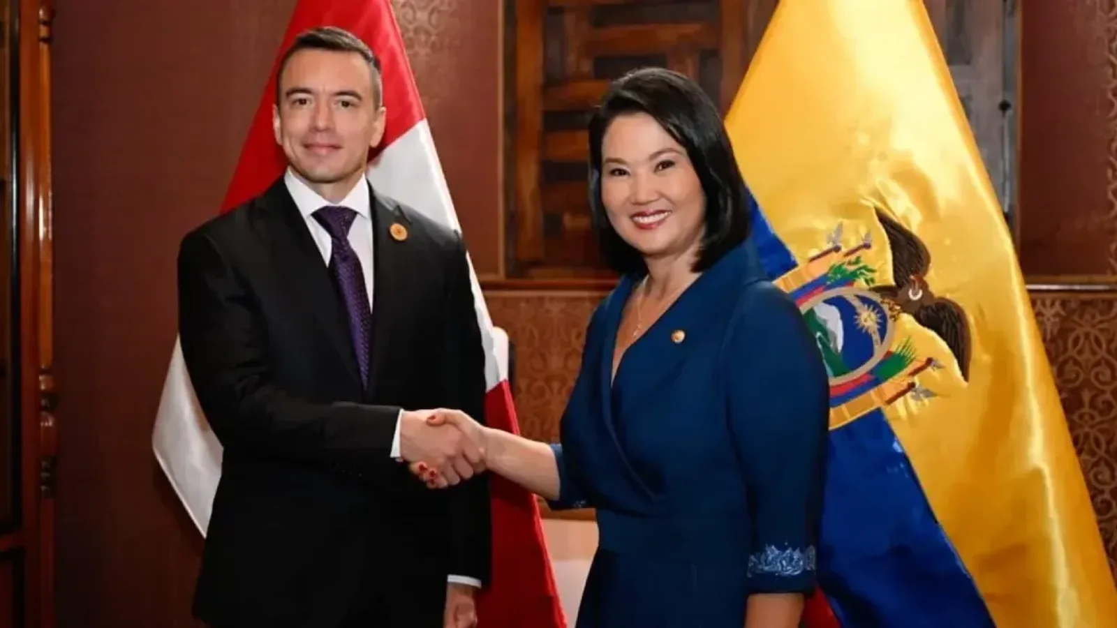 Noboa y Fujimori abordan seguridad y comercio en cumbre