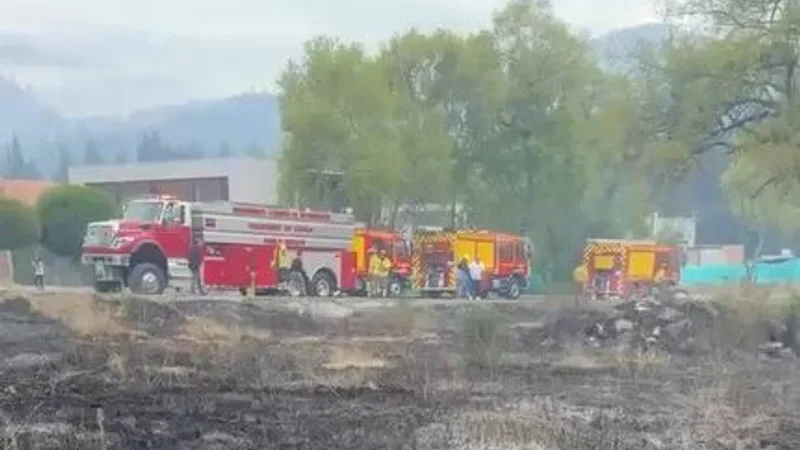 Controlado incendio forestal que amenazaba gasolinera en